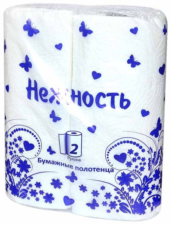 Нежность бумажные полотенца 2 шт