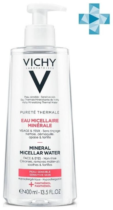 VICHY PURETE THERMALE Мицеллярная вода универсальная 3 в 1 для чувствительной кожи лица и вокруг глаз 400 мл купить,NaN
