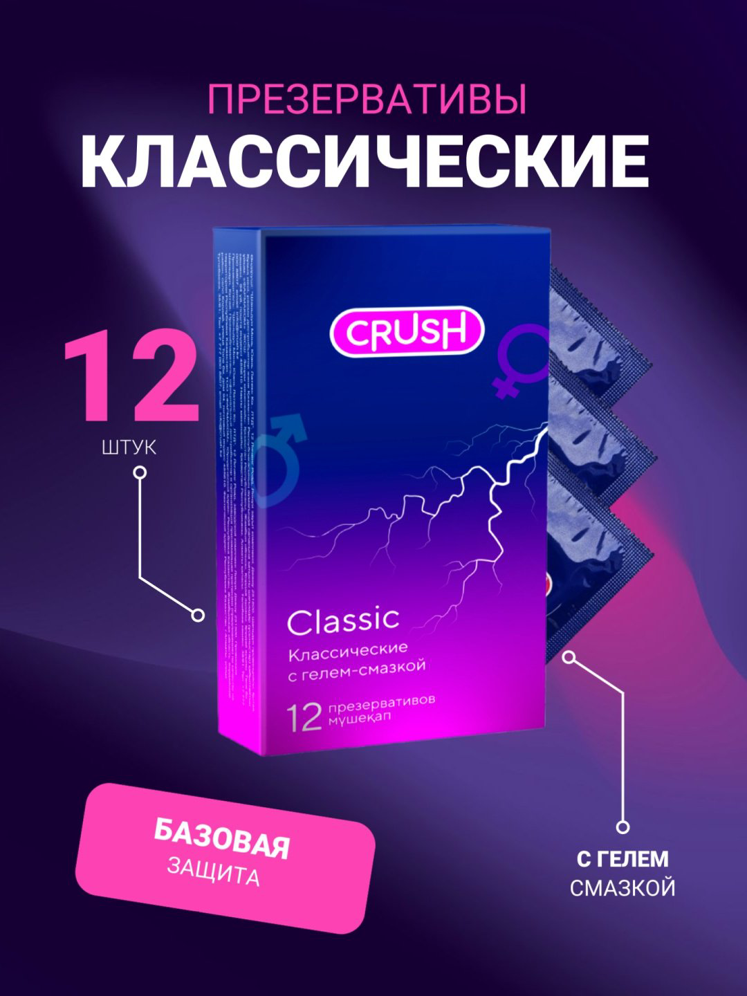 Презервативы Презервативы Crush Classic 12 шт купить,NaN