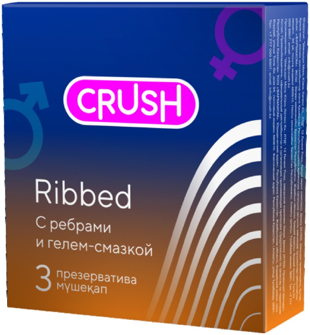 Презервативы Презервативы Crush Ribbed 3 шт купить,NaN