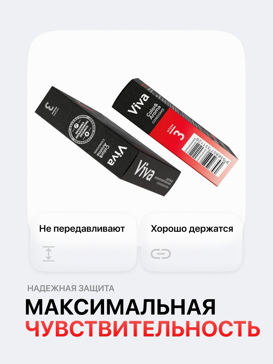 Презервативы Презервативы VIVA Цветные Karex 3 шт купить,NaN