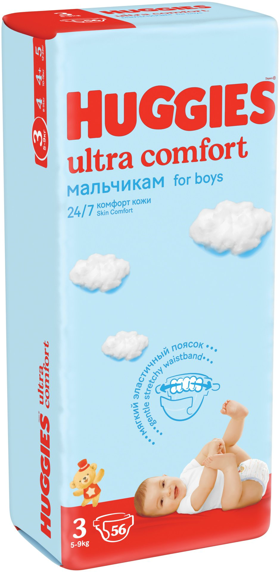 Подгузники Huggies Ultra Comfort 3 5-9кг 56шт купить,NaN