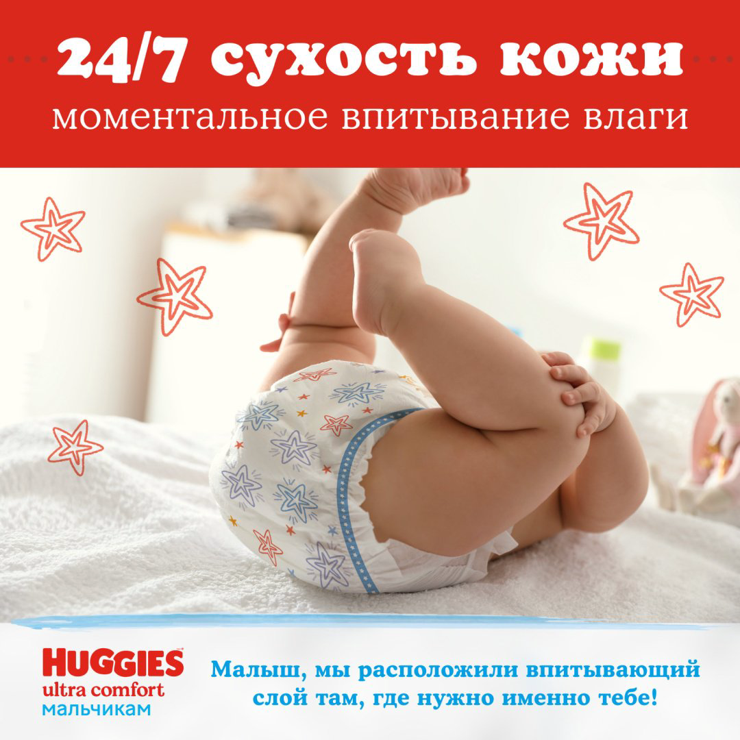 Подгузники Huggies Ultra Comfort 3 5-9кг 56шт купить,NaN