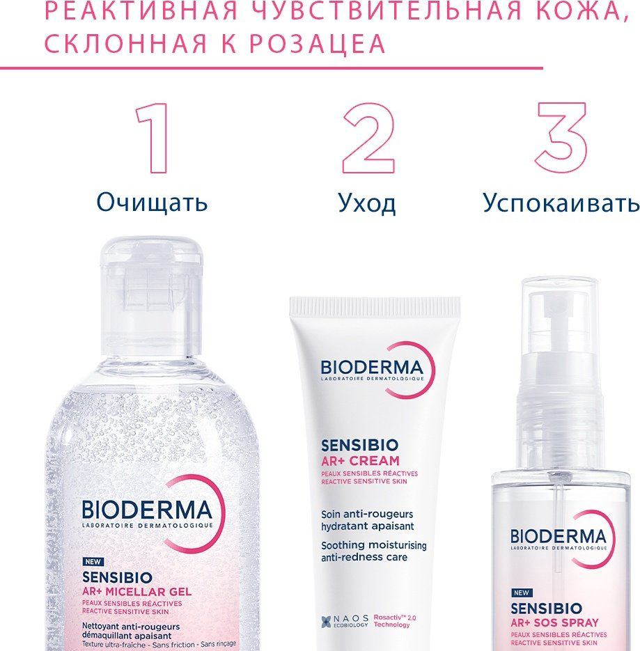 Bioderma Sensibio AR+ Мицеллярный гель мицеллярный гель для снятия макияжа 250 мл купить,NaN