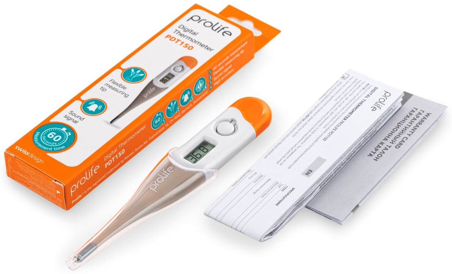 Термометр Термометр Prolife PDT150 подмышечный, оральный, ректальный