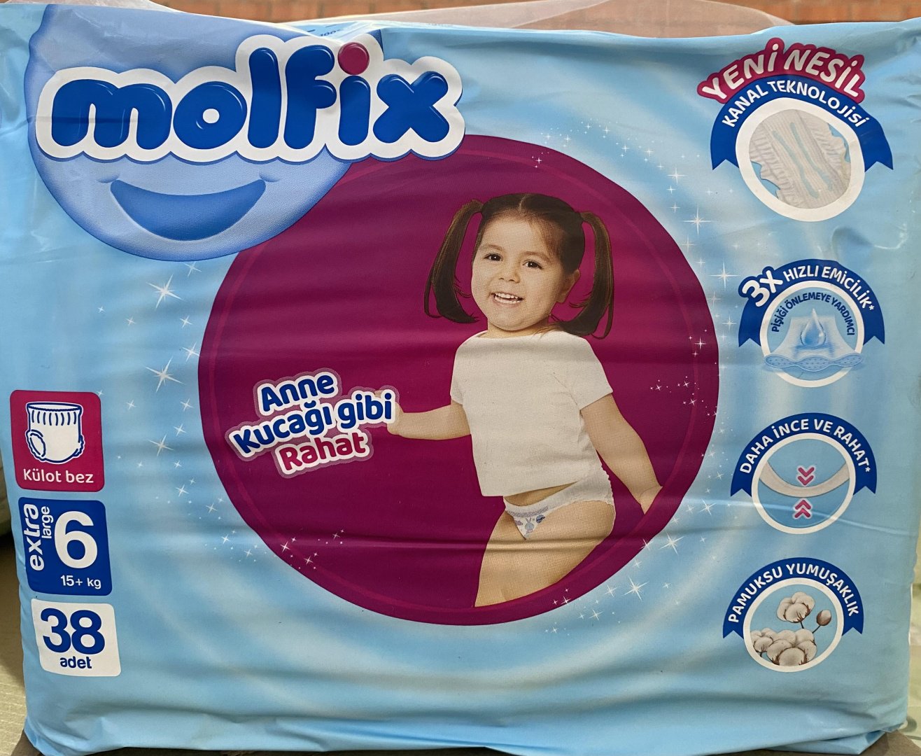 Подгузники-трусики Molfix 6, 38 шт