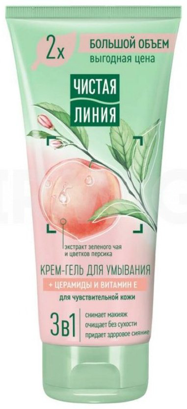 ЧИСТАЯ ЛИНИЯ 3 в 1 с церамидами и витамином Е крем-гель 200 мл купить,NaN
