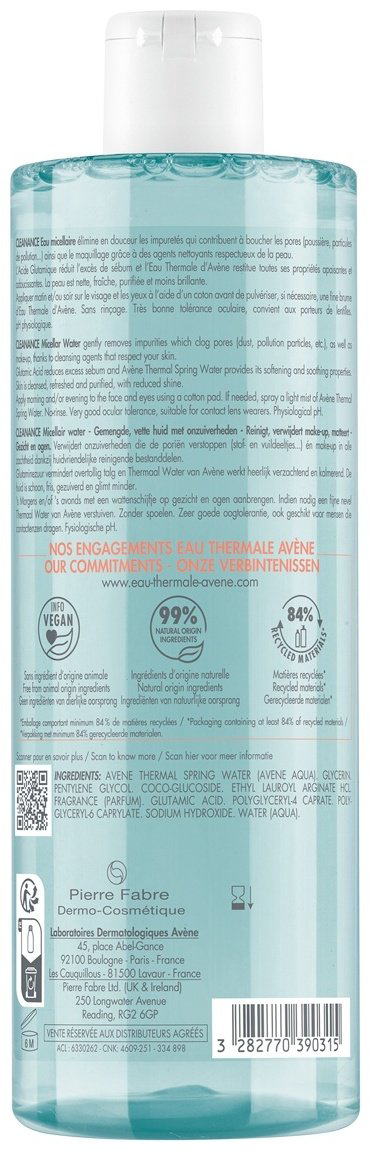 Avene Cleanance мицеллярная вода 400 мл купить,NaN