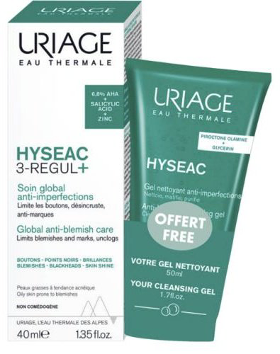 URIAGE Hyseac 3-Regul 40 мл Uriage Hyseac Очищающий гель 50 мл набор по уходу за лицом для женщин купить,NaN