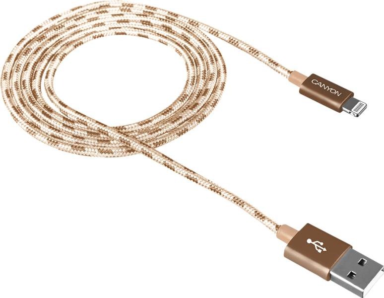 Кабель Canyon CNE-CFI3GO 1м золотистый