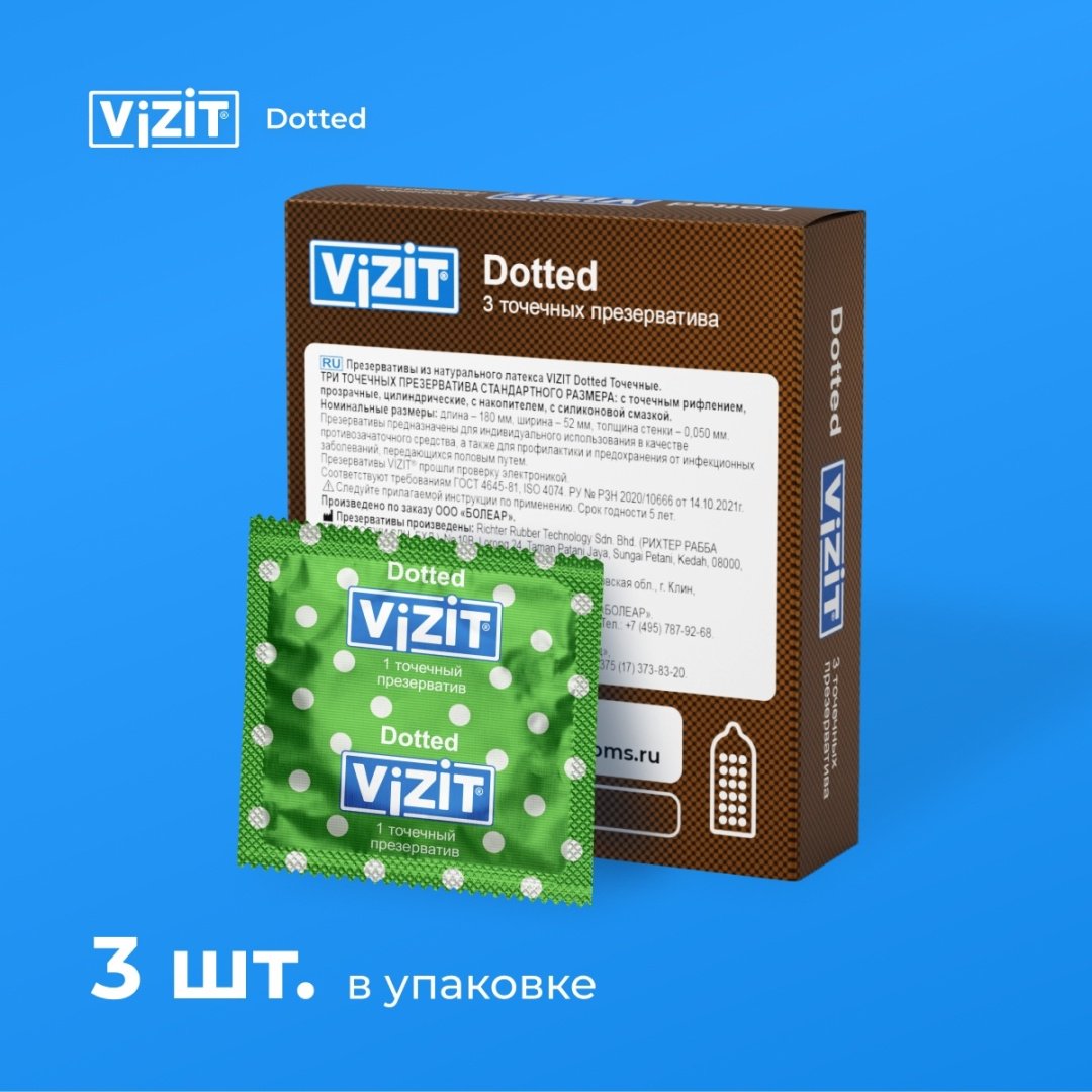 Презервативы Презервативы VIZIT Dotted 3 шт купить,NaN