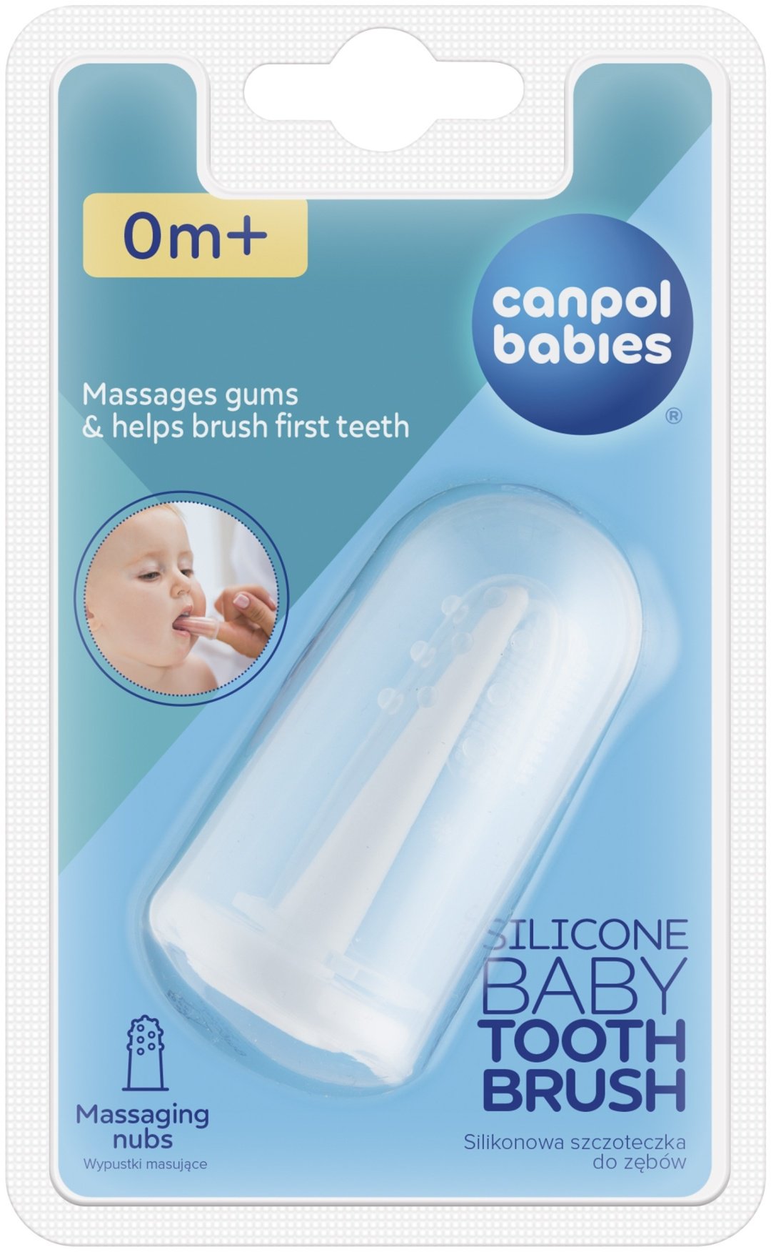 Детская зубная щетка Canpol babies силиконовая массажная, 0 мес+ купить,NaN