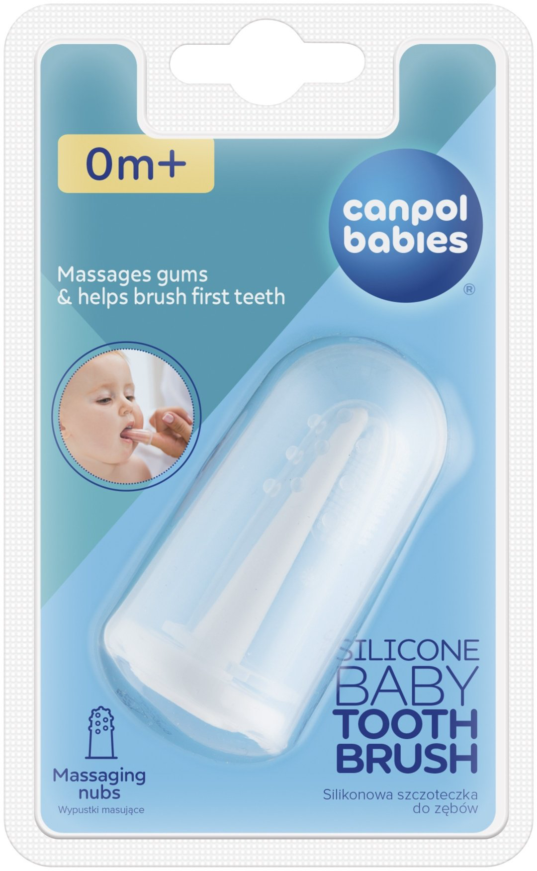 Детская зубная щетка Canpol babies силиконовая массажная, 0 мес+ купить,NaN
