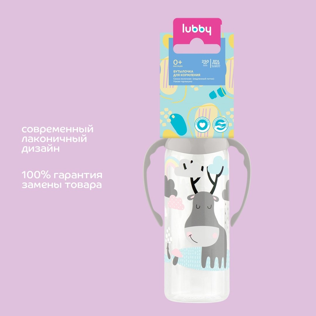 Бутылочка Lubby 11391 250 мл прозрачный купить,NaN