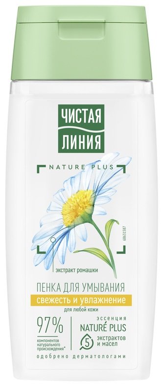ЧИСТАЯ ЛИНИЯ Nature Plus Свежесть и увлажнение пенка 100 мл
