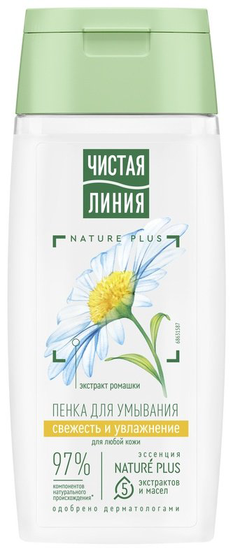 ЧИСТАЯ ЛИНИЯ Nature Plus Свежесть и увлажнение пенка 100 мл купить,NaN