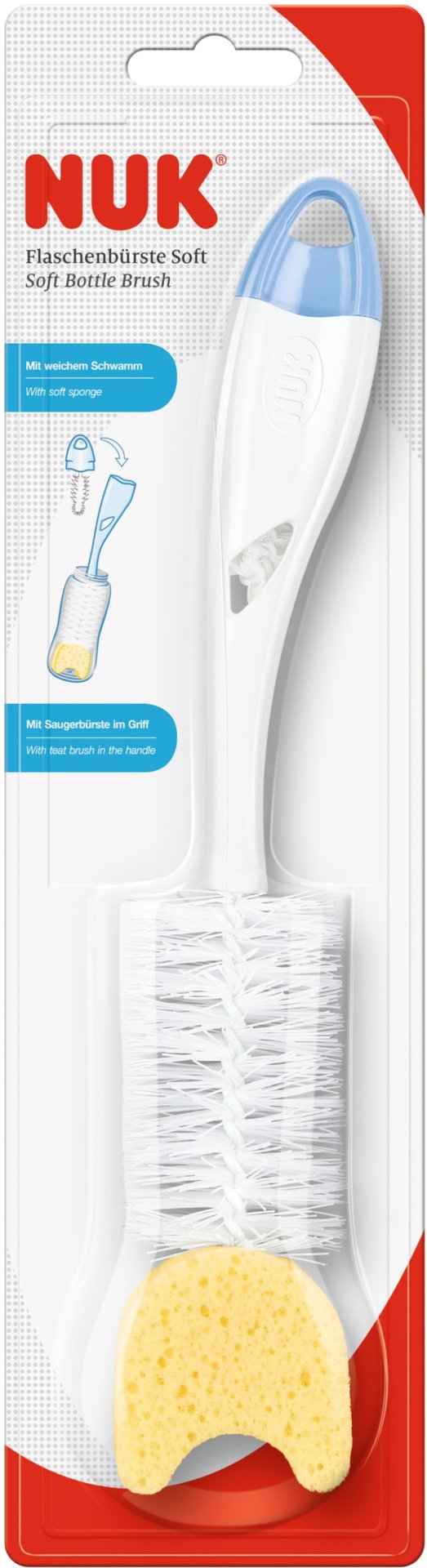 Ершик для бутылочки NUK 10256278_1 голубой купить,NaN