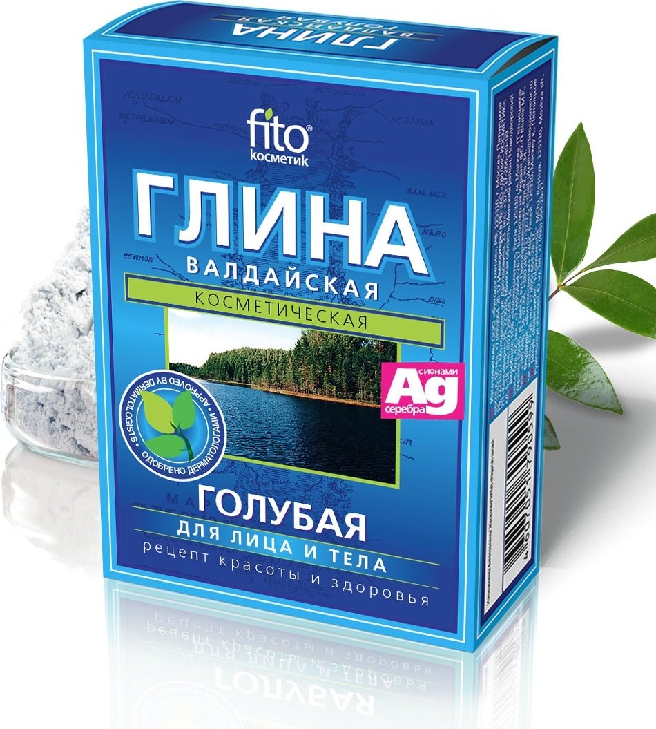 Маска для лица Fito Косметик глиняная Валдайская голубая 100 г