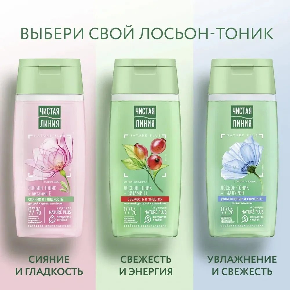 ЧИСТАЯ ЛИНИЯ тоник Свежесть и энергия 100 мл купить,NaN
