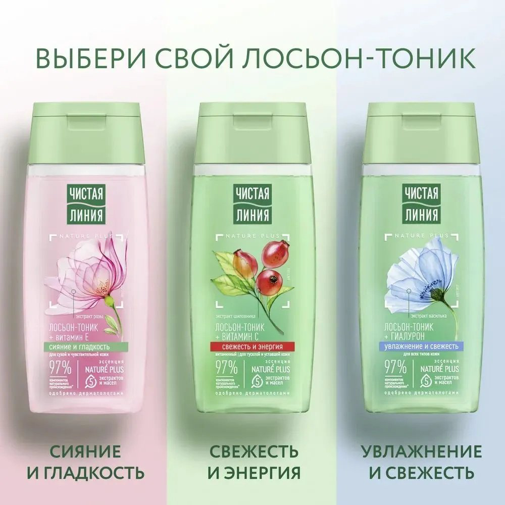 ЧИСТАЯ ЛИНИЯ тоник Свежесть и энергия 100 мл купить,NaN