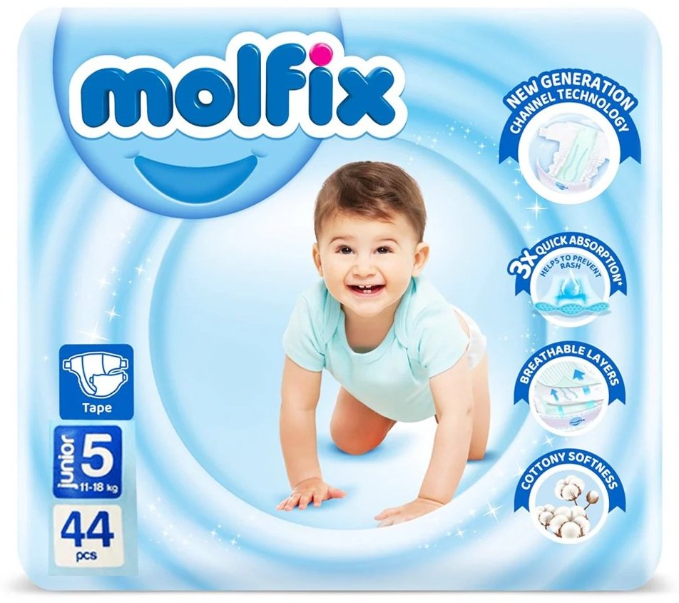 Подгузники Molfix 5, 44 шт