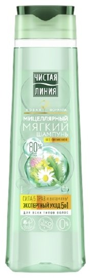 ЧИСТАЯ ЛИНИЯ Мицелярный сила 5 трав мягкий экспертный уход 5 в 1 шампунь 400 мл купить,NaN