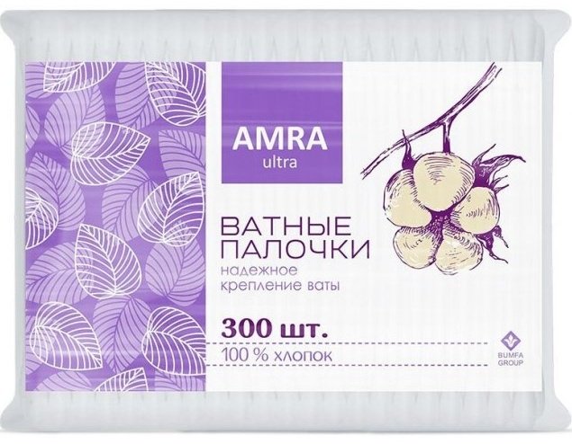 Amra ватные палочки Ultra 300 шт купить,NaN