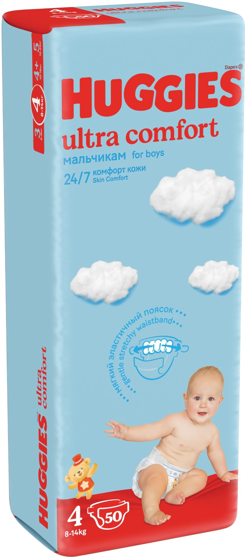 Подгузники Huggies Ultra Comfort 4 8-14кг 50шт купить,NaN
