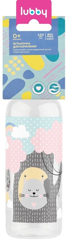 Бутылочка Lubby 135564 250 мл мультиколор купить,NaN