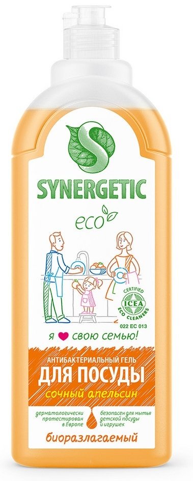Synergetic гель антибактериальное гипоаллергенное с ароматом апельсина 1 л