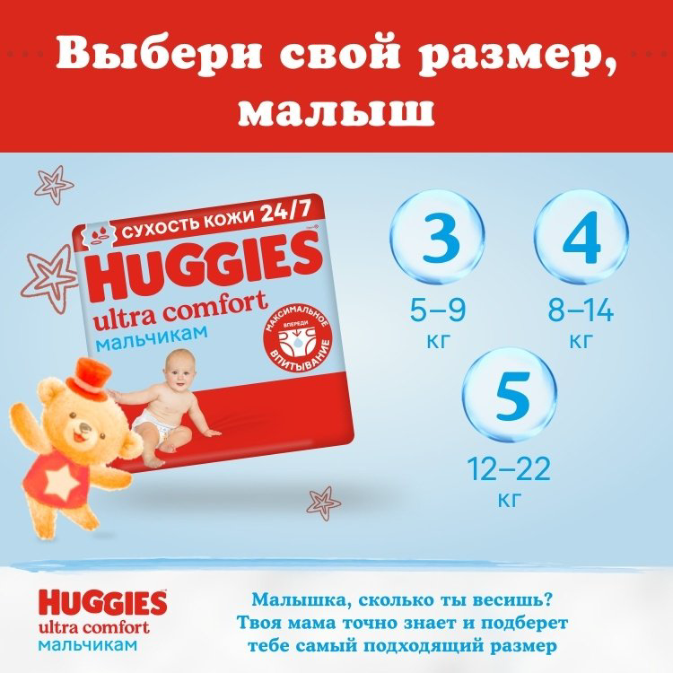 Подгузники Huggies Ultra Comfort 4 8-14кг 50шт купить,NaN
