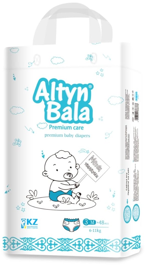 Подгузники Altyn Bala M, 48 шт купить,NaN