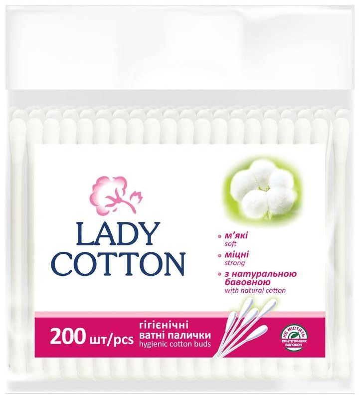 Lady Cotton ватные палочки N 200 шт купить,NaN