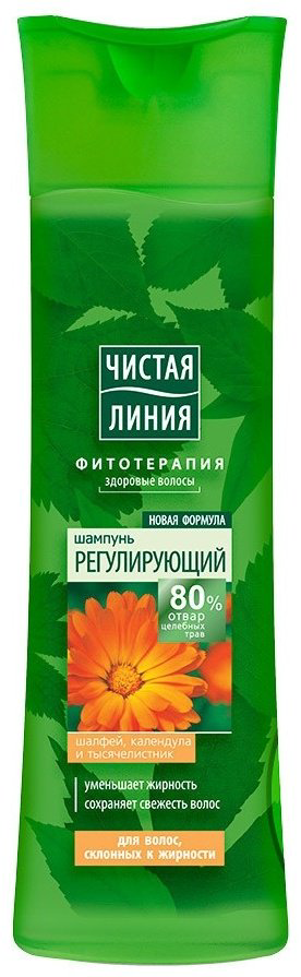 ЧИСТАЯ ЛИНИЯ Календула регулирующий для склонных к жирности волос шампунь 400 мл купить,NaN