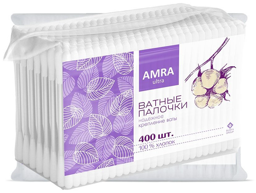Amra ватные палочки Ultra 400 шт купить,NaN