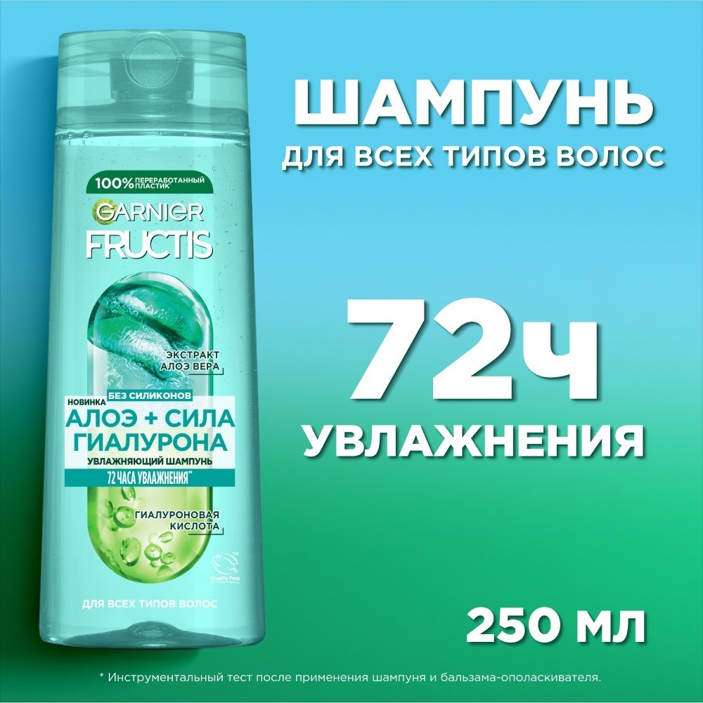 Garnier Fructis Алоэ+Сила гиалурона шампунь 250 мл купить,NaN