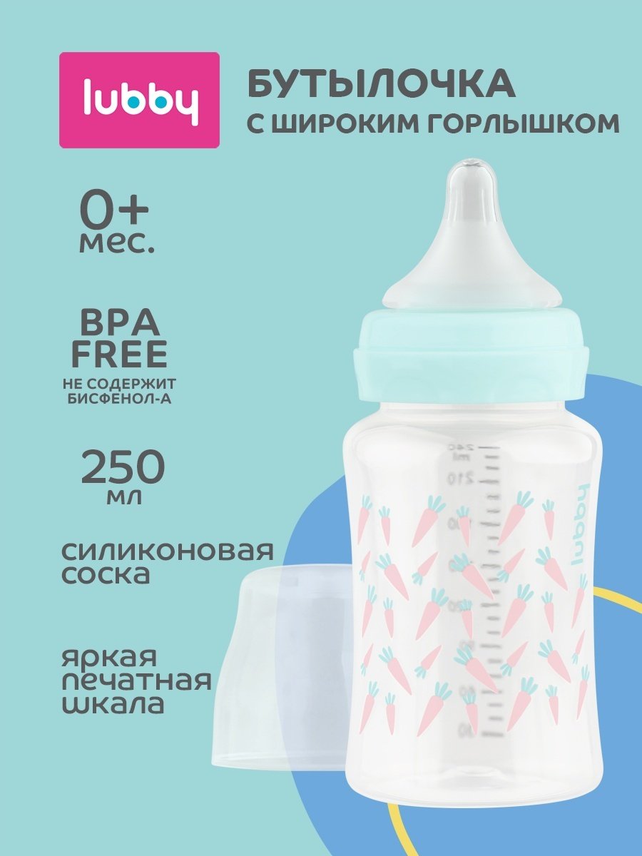 Бутылочка Lubby 20154 250 мл прозрачный купить,NaN