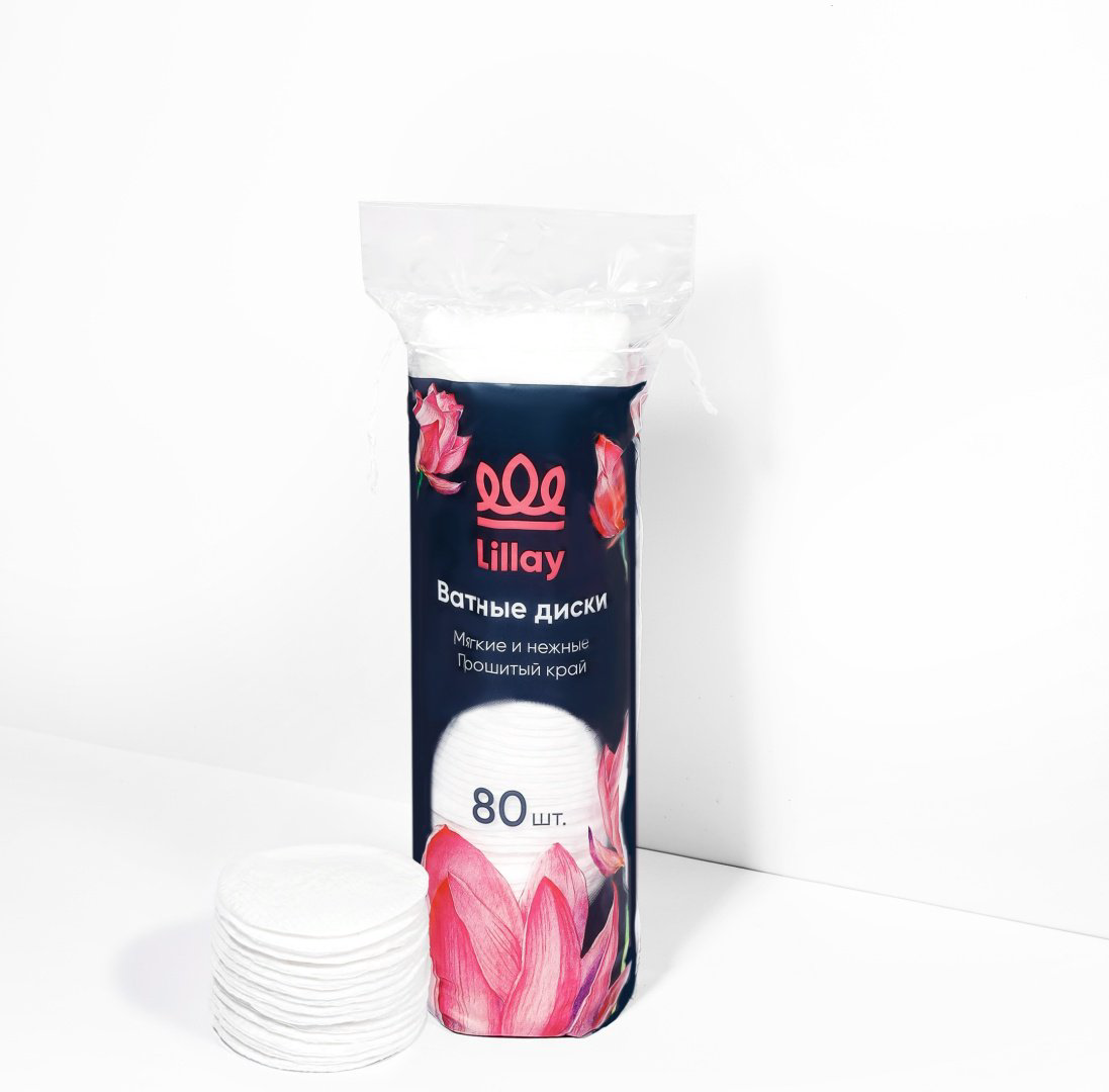 Lillay ватные диски Мягкие и нежные 80 шт купить,NaN