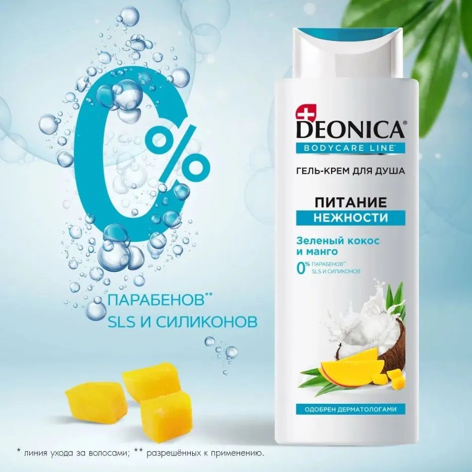 Deonica Питание нежности крем-гель 250 мл купить,NaN
