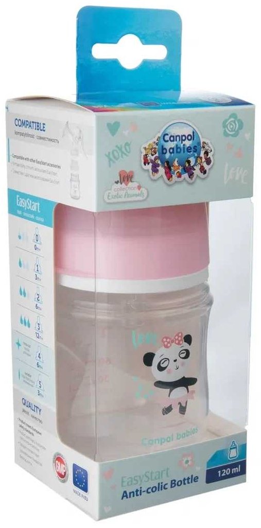 Бутылочка Canpol 35/220_pin 120 мл прозрачный купить,NaN