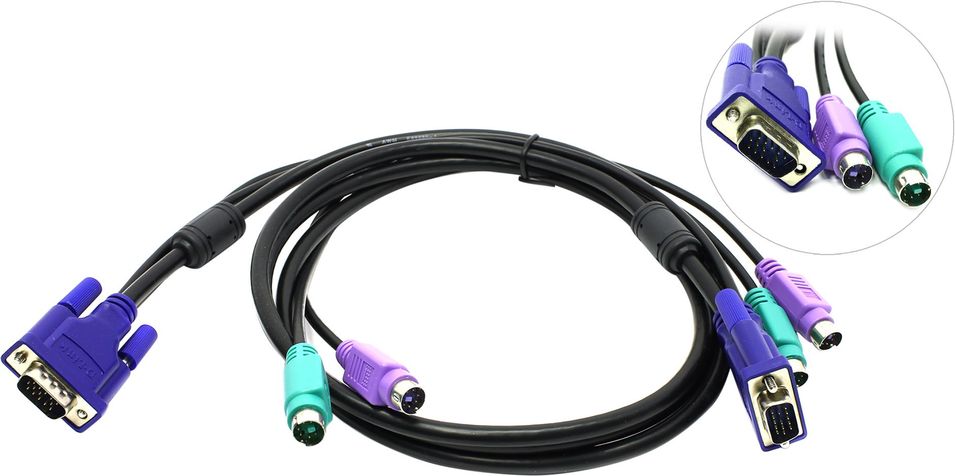 Кабель D-Link DKVM-СВ15 черный купить,NaN