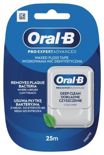Зубная нить Oral-B Pro-Expert Прохладная мята ленточная 25 м купить,NaN