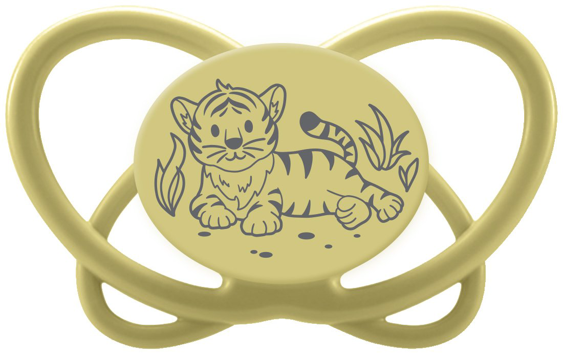 Пустышка NIP Butterfly 131618-1, 2 шт, желтый купить,NaN