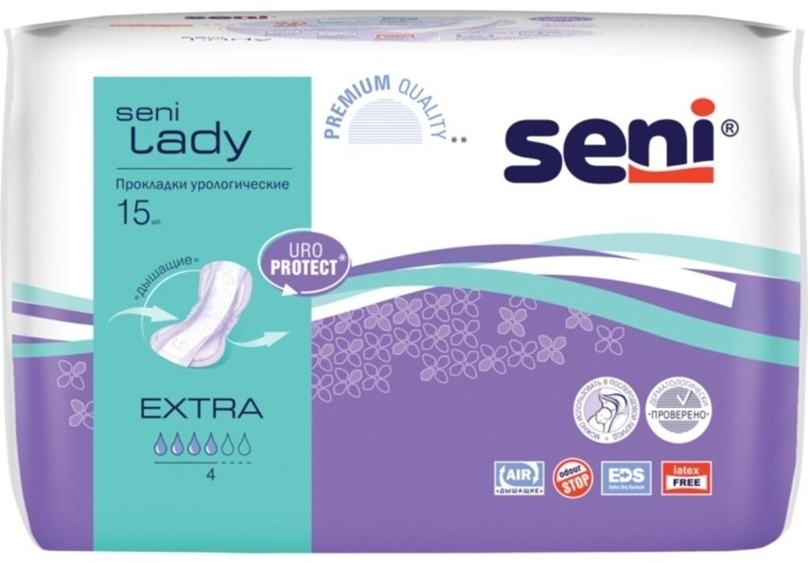 Прокладки урологические Seni Lady extra 15 шт