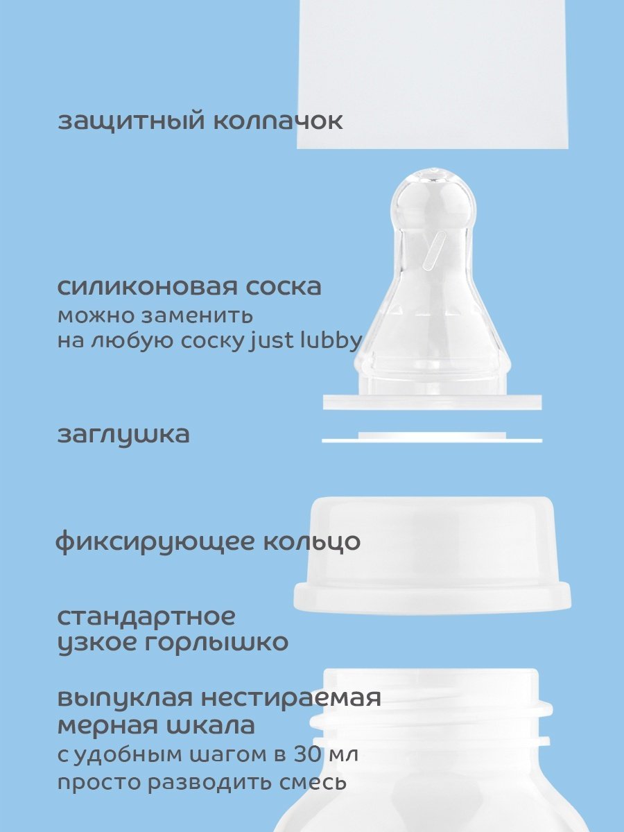 Бутылочка Lubby 16402 125 мл прозрачный купить,NaN