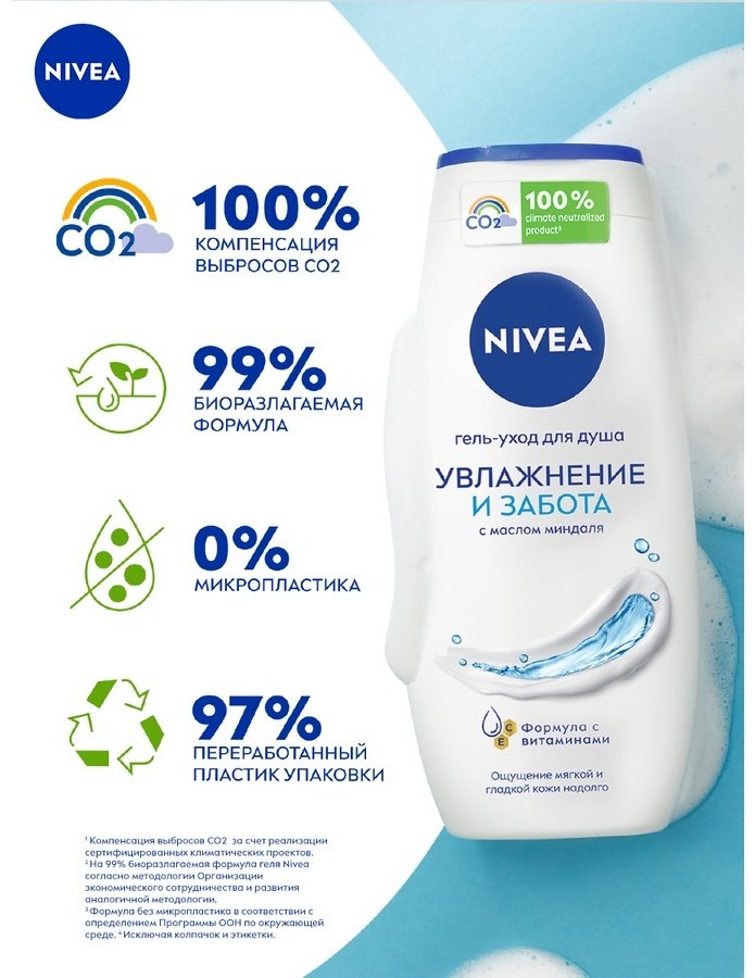 NIVEA Увлажнение и забота крем-гель 250 мл купить,NaN
