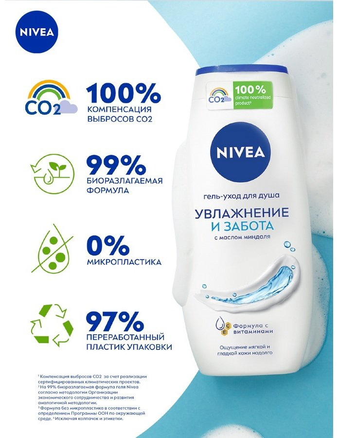 NIVEA Увлажнение и забота крем-гель 250 мл купить,NaN