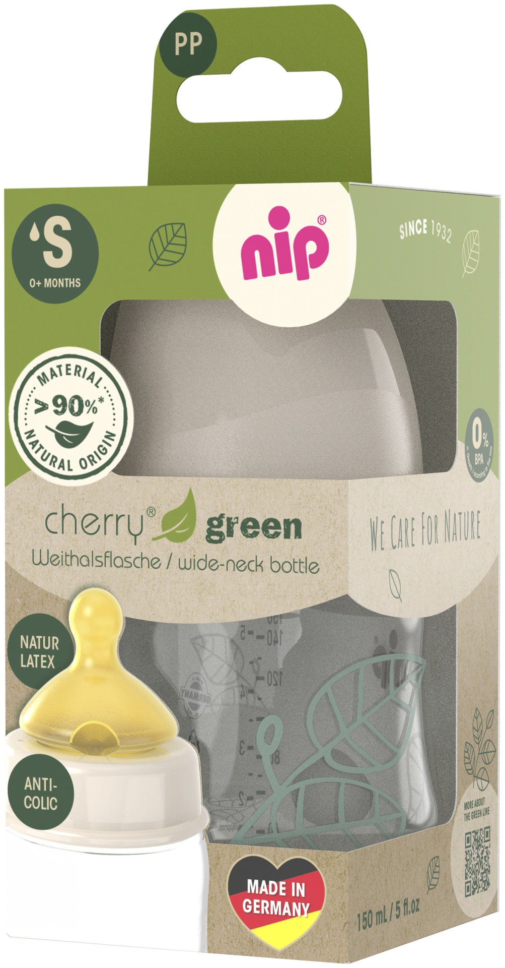 Бутылочка NIP Cherry 135123 150 мл бежевый купить,NaN