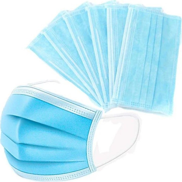 Маска одноразовая трехслойная 1 шт