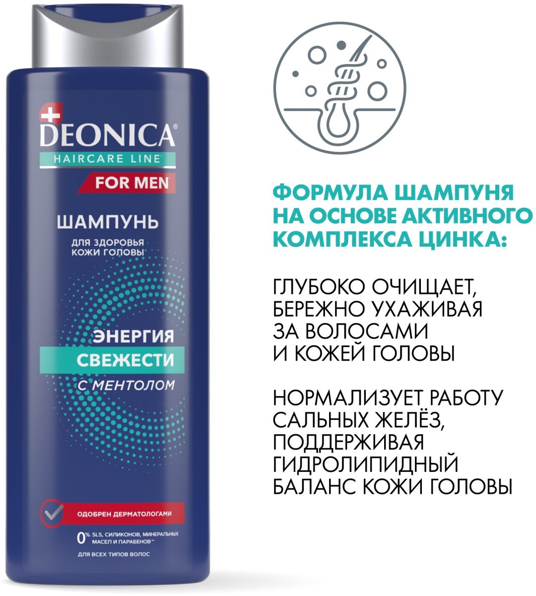 Deonica Энергия Свежести с ментолом шампунь 380 мл купить,NaN